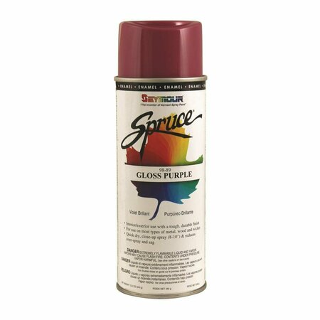SEYMOUR MIDWEST 16 oz Enamel Spray Paint, Gloss Purple SM98-89